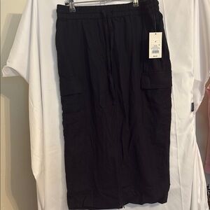 a new day Black Midi Skirt